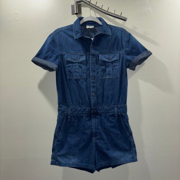 AG Adriano Goldschmied “Rhonda” Utility Denim Romper – Size Small - Picture 4 of 15